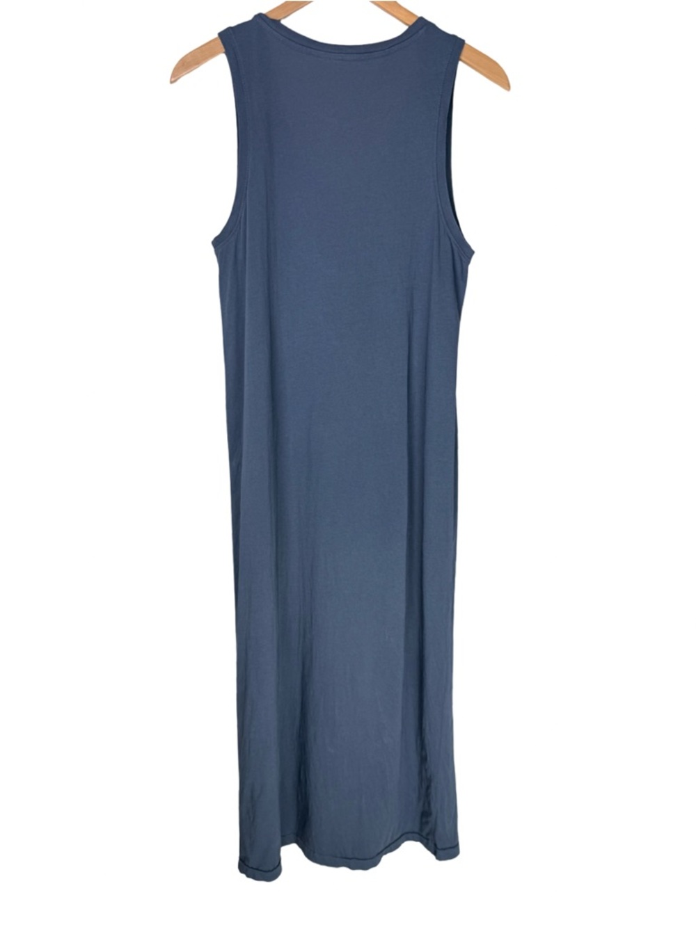 PACT Women's Blue SoftSpun Tank Organic Cotton Midi 
Dress Size M - Picture 3 of 7